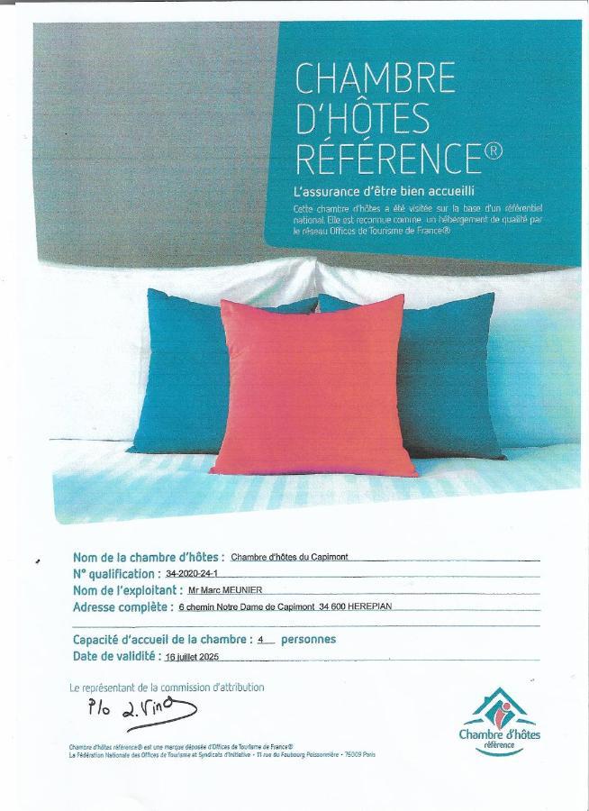 Chambres D'Hotes Du Capimont Hérépian Eksteriør bilde
